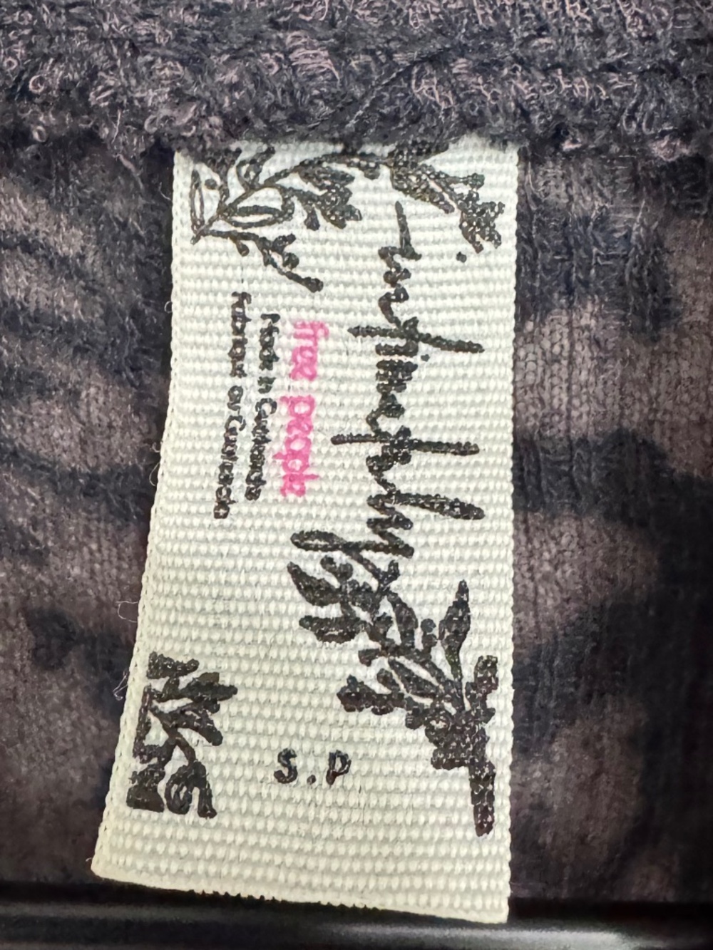 NWT Free People You & I Turtleneck Top Semi Sheer Long Sleeve Blouse Brown Black - Picture 6 of 7